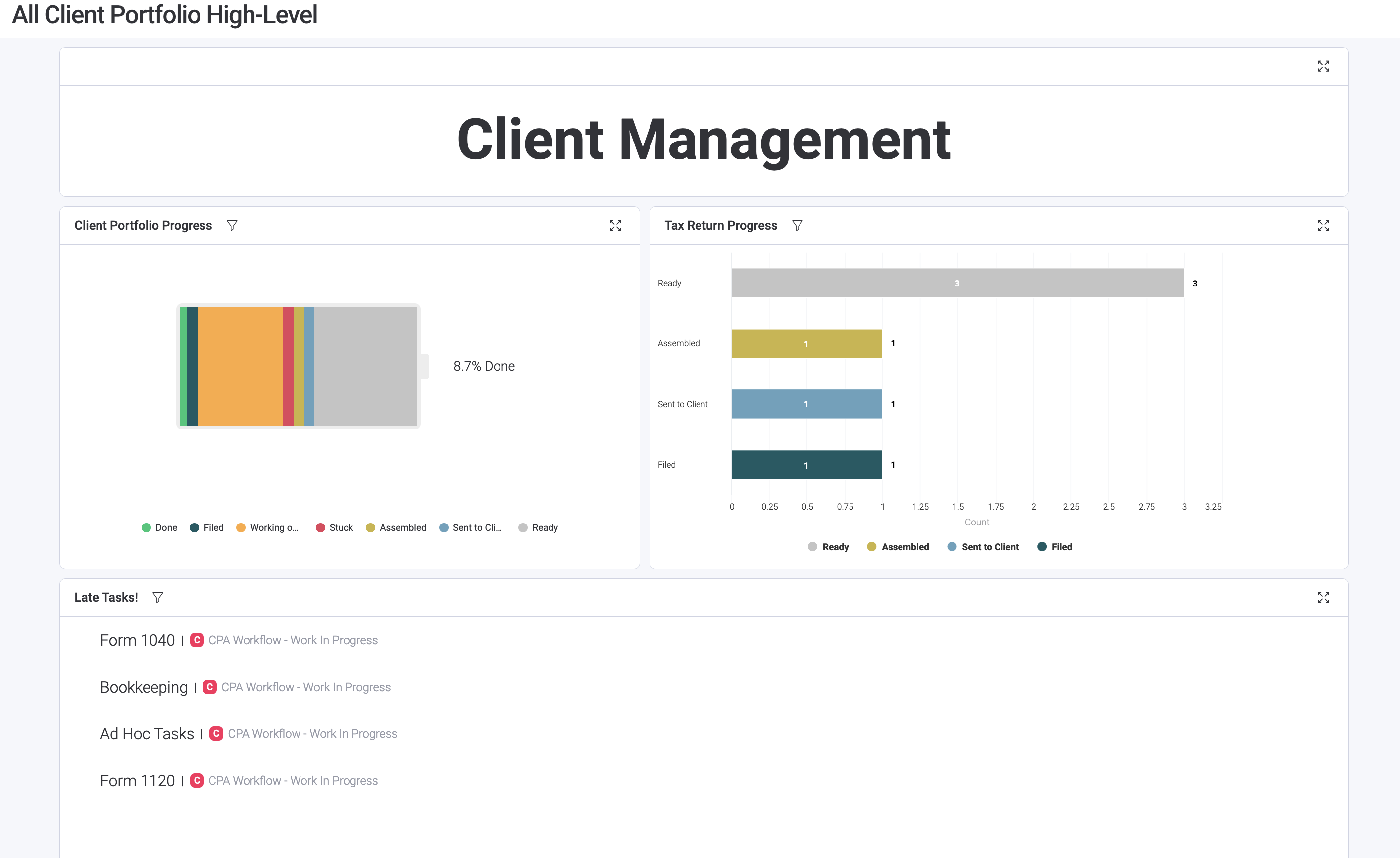 Manage all of your clients