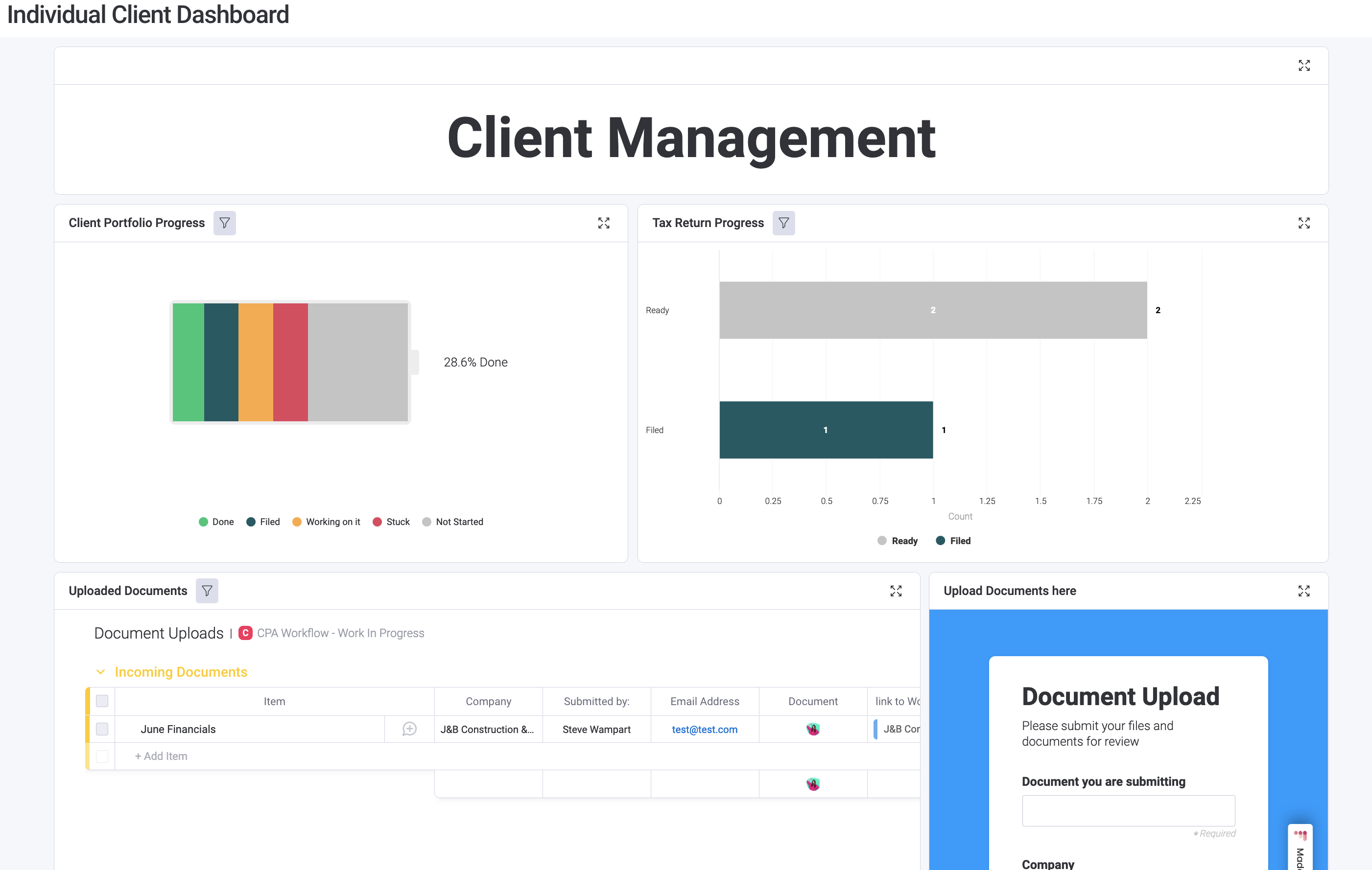 Manage individual clients